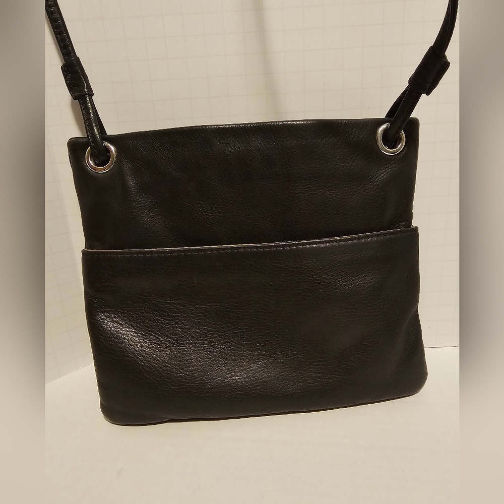 Margot Genuine Leather Crossbody Black Bag